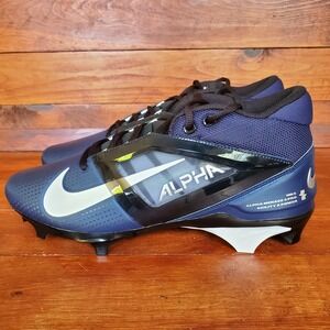 Nike Alpha Menace 4 Pro Football Cleats Men 10.5 Navy Blue FD7037-401 ‎ New